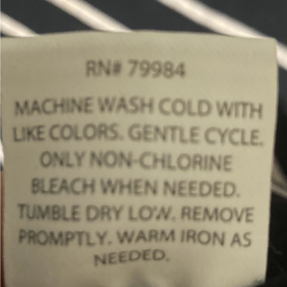 Soma Loungewear Size Medium Black Metallic Gold in Beige Striping Cowl Neck - Picture 6 of 8